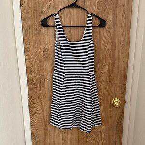 Navy and White Striped Sleeveless Dress H&M SZ 4
